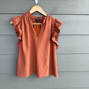 Lucchese flutter sleeve blouse